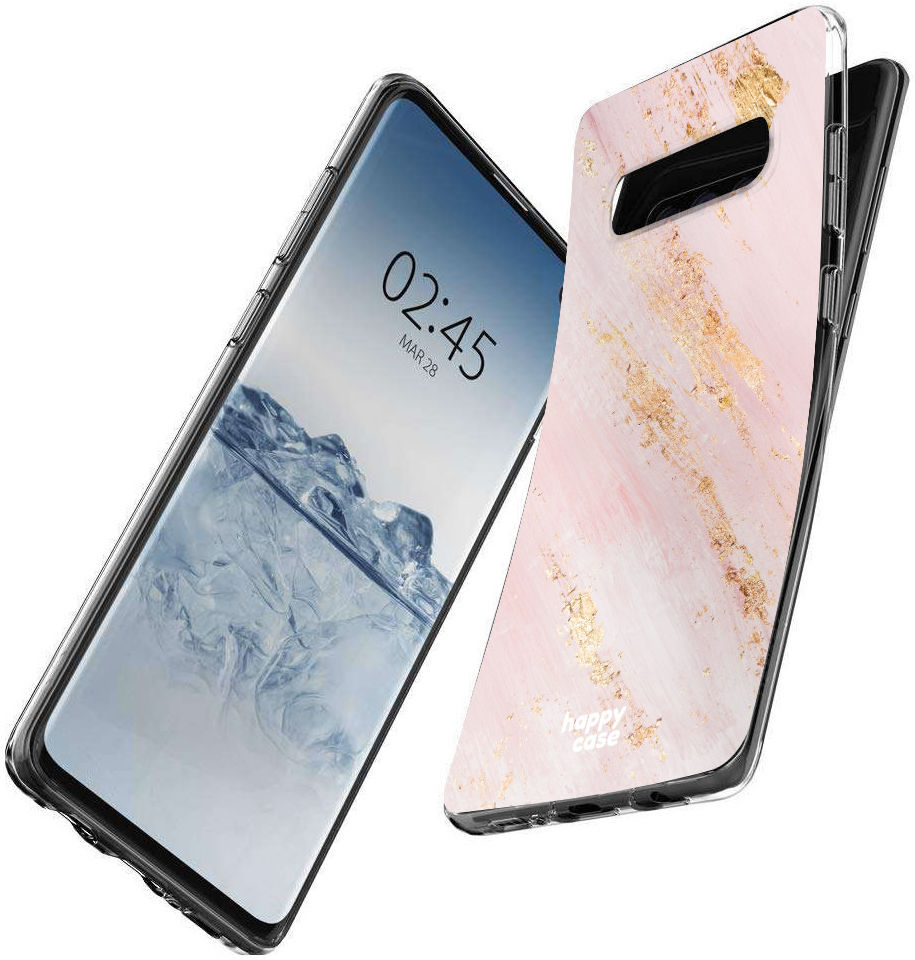 HappyCase Galaxy S10 Flexibel TPU Hoesje Pink Marmer Print afbeelding 6
