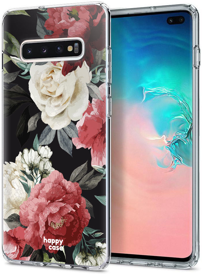 HappyCase Galaxy S10 Plus Flexibel TPU Hoesje Rozen Print afbeelding 2