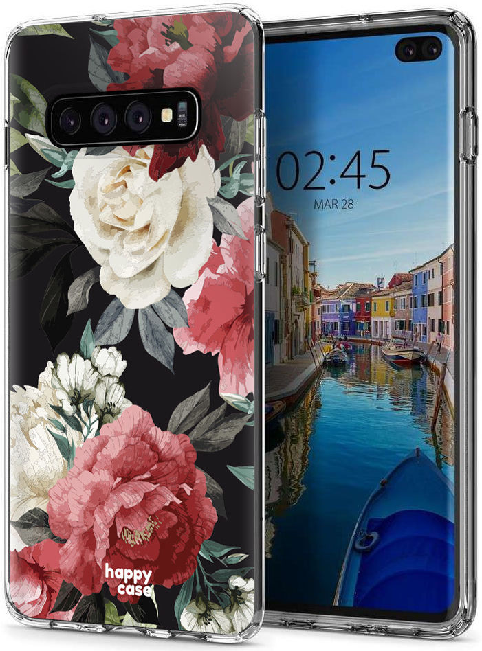 HappyCase Galaxy S10 Plus Flexibel TPU Hoesje Rozen Print afbeelding 6