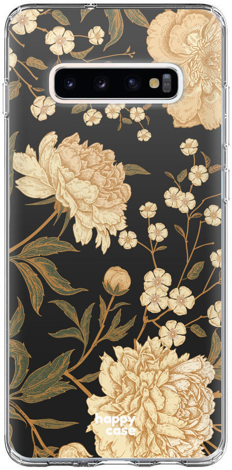 HappyCase Galaxy S10 Plus Flexibel TPU Hoesje Gele Rozen Print afbeelding 1