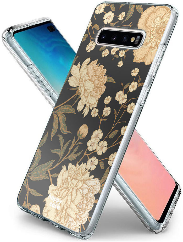 HappyCase Galaxy S10 Plus Flexibel TPU Hoesje Gele Rozen Print afbeelding 3