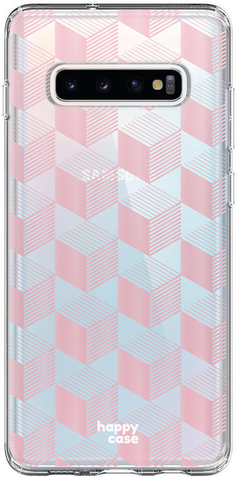 HappyCase Galaxy S10 Plus Flexibel TPU Hoesje Blokjes Print afbeelding 1