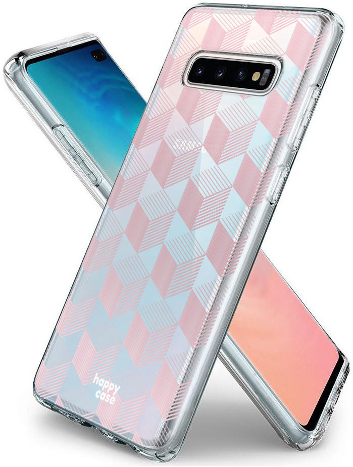 HappyCase Galaxy S10 Plus Flexibel TPU Hoesje Blokjes Print afbeelding 4