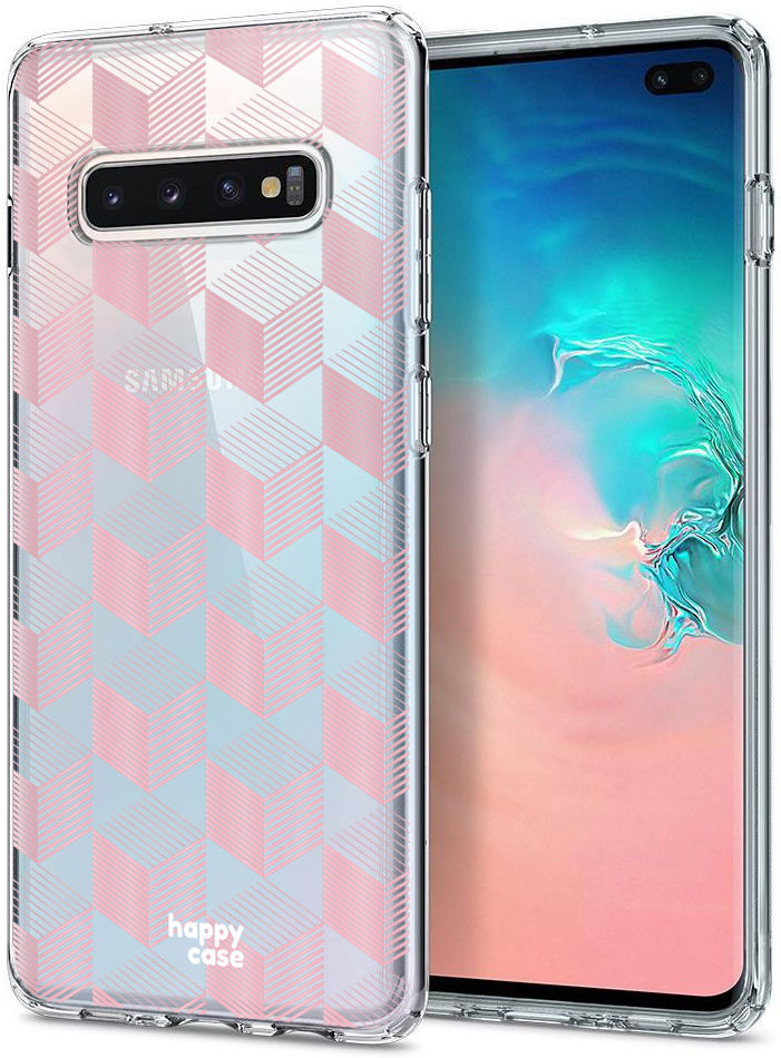HappyCase Galaxy S10 Plus Flexibel TPU Hoesje Blokjes Print afbeelding 2