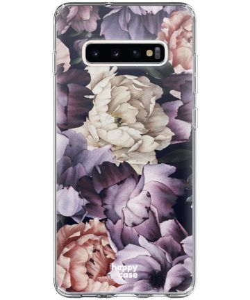HappyCase Galaxy S10 Plus Flexibel TPU Hoesje Flower Print Hoesjes