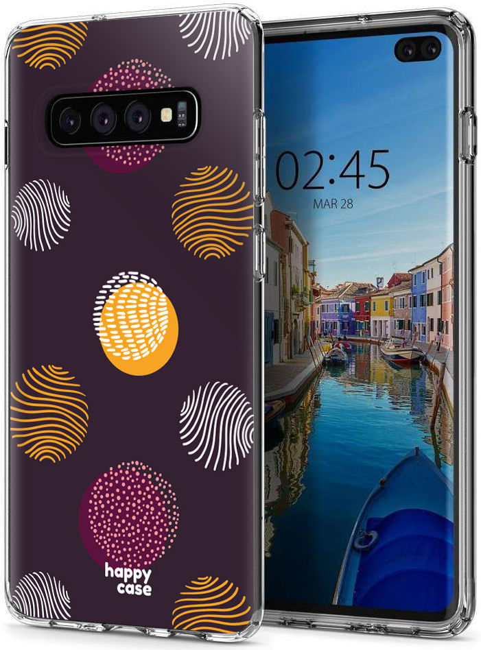 HappyCase Galaxy S10 Plus Flexibel TPU Hoesje Cirkels Print afbeelding 5