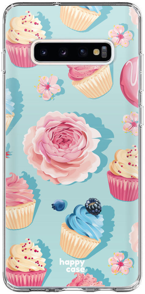 HappyCase Galaxy S10 Plus Flexibel TPU Hoesje Toetjes Print afbeelding 1