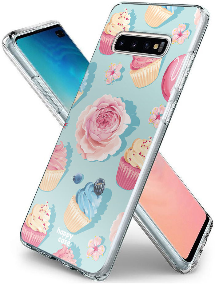 HappyCase Galaxy S10 Plus Flexibel TPU Hoesje Toetjes Print afbeelding 4