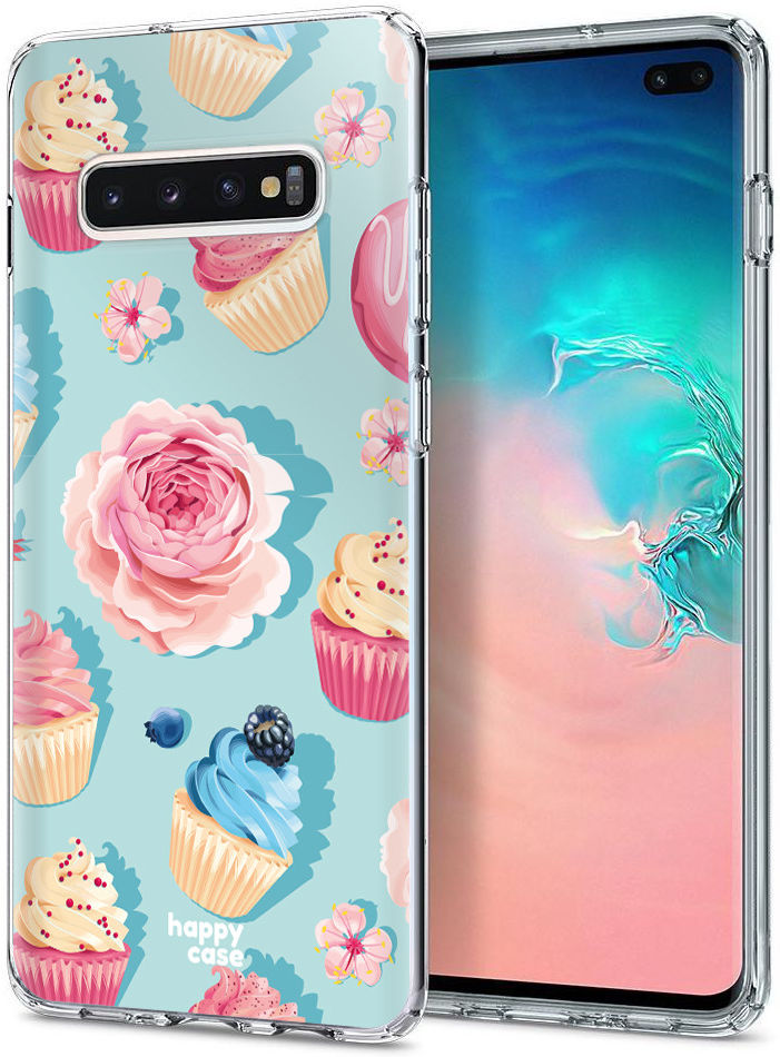 HappyCase Galaxy S10 Plus Flexibel TPU Hoesje Toetjes Print afbeelding 2