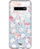 HappyCase Galaxy S10 Plus Flexibel TPU Hoesje Flamingo Print