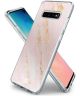 HappyCase Galaxy S10 Plus Flexibel TPU Hoesje Pink Marmer Print