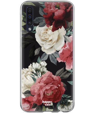 HappyCase Samsung Galaxy A70 Flexibel TPU Hoesje Rozen Print Hoesjes