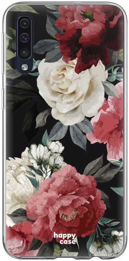 HappyCase Samsung Galaxy A70 Flexibel TPU Hoesje Rozen Print afbeelding 1