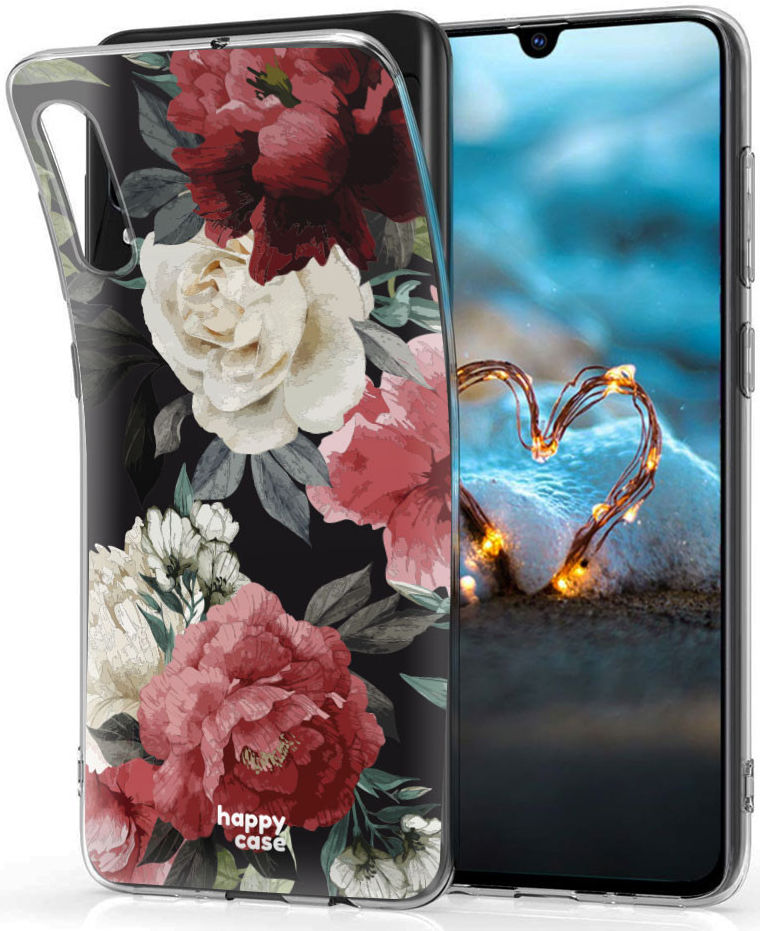 HappyCase Samsung Galaxy A70 Flexibel TPU Hoesje Rozen Print afbeelding 2