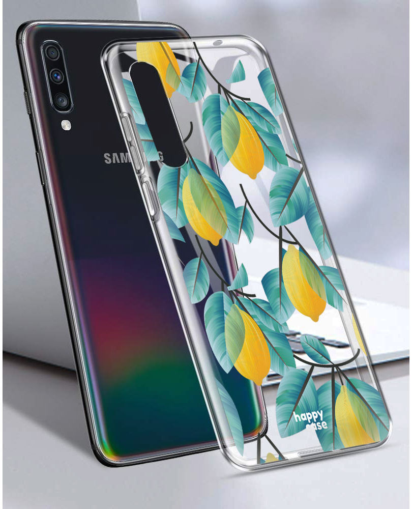 HappyCase Samsung Galaxy A70 Flexibel TPU Hoesje Citroen Print afbeelding 4