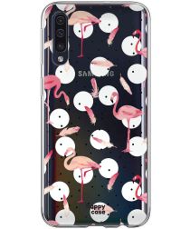 HappyCase Samsung Galaxy A70 Flexibel TPU Hoesje Flamingo Print