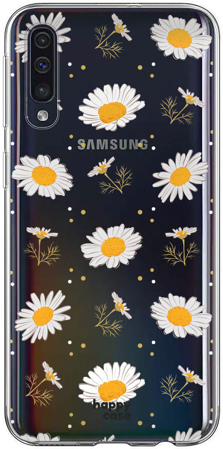 HappyCase Samsung Galaxy A70 Flexibel TPU Hoesje Bloemen Print afbeelding 1
