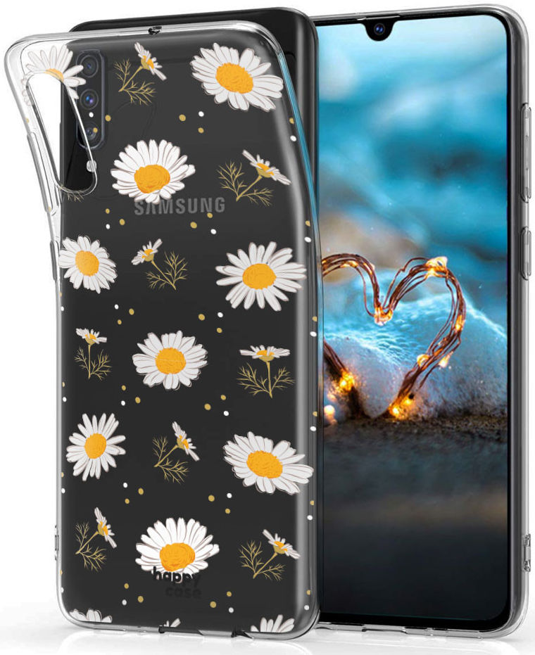HappyCase Samsung Galaxy A70 Flexibel TPU Hoesje Bloemen Print afbeelding 2