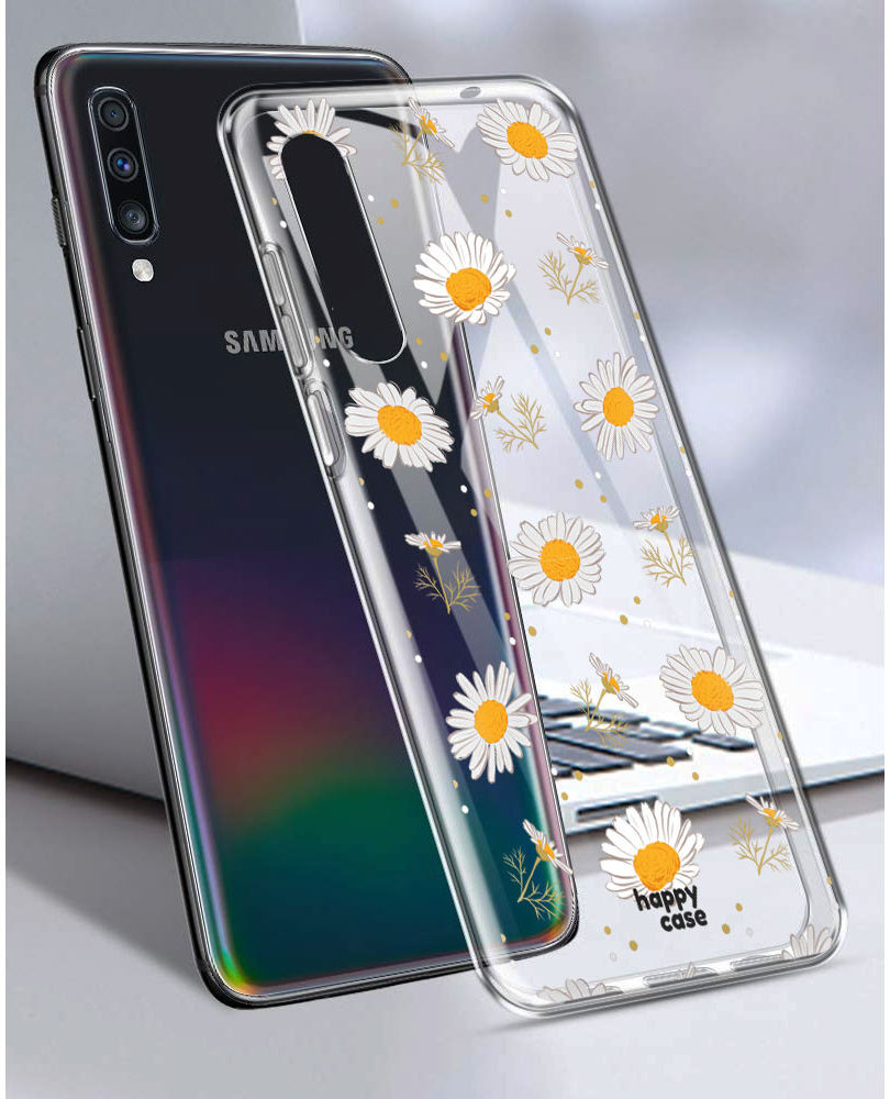 HappyCase Samsung Galaxy A70 Flexibel TPU Hoesje Bloemen Print afbeelding 5