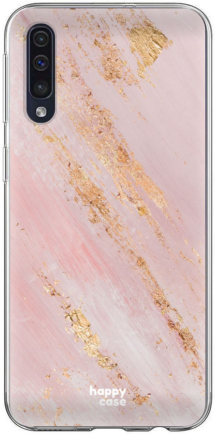 HappyCase Samsung Galaxy A70 Flexibel TPU Hoesje Pink Marmer Print afbeelding 1