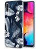 HappyCase Samsung Galaxy A50 Hoesje Flexibel TPU Blue Leaves Print