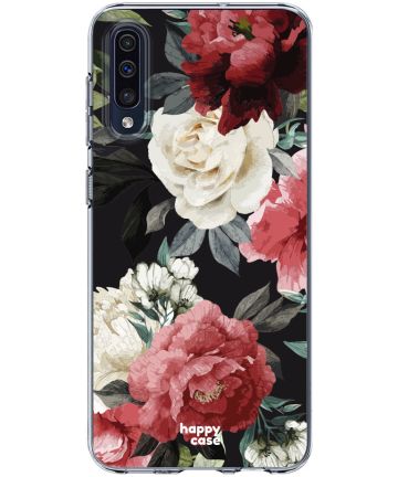 HappyCase Samsung Galaxy A50 Hoesje Flexibel TPU Rozen Print Hoesjes