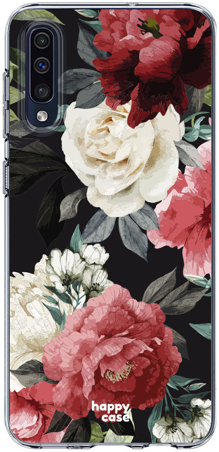 HappyCase Samsung Galaxy A50 Hoesje Flexibel TPU Rozen Print afbeelding 1