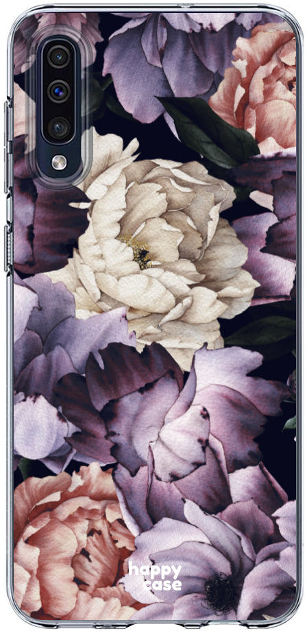 HappyCase Samsung Galaxy A50 Hoesje Flexibel TPU Flower Print afbeelding 1