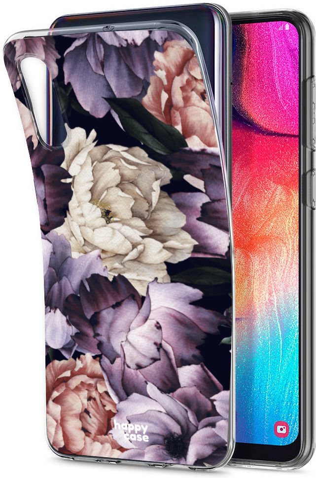 HappyCase Samsung Galaxy A50 Hoesje Flexibel TPU Flower Print afbeelding 4