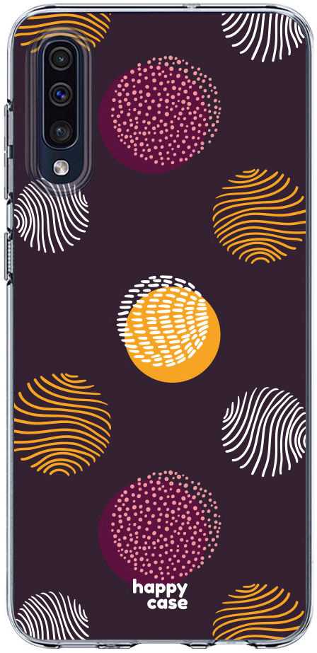 HappyCase Samsung Galaxy A50 Hoesje Flexibel TPU Cirkels Print afbeelding 1