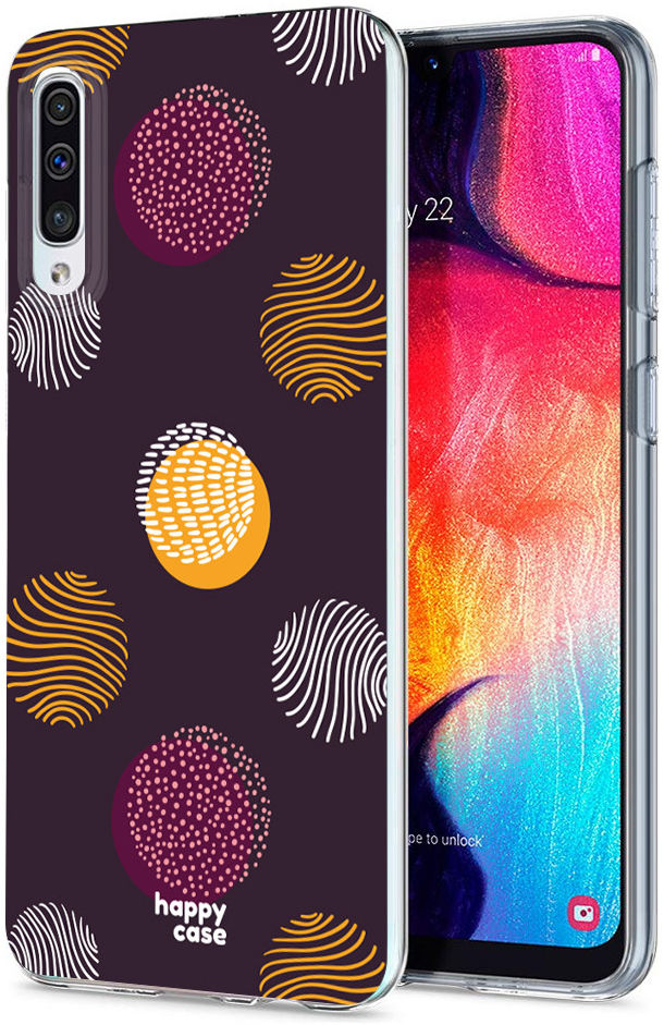HappyCase Samsung Galaxy A50 Hoesje Flexibel TPU Cirkels Print afbeelding 2