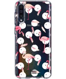 HappyCase Samsung Galaxy A50 Hoesje Flexibel TPU Flamingo Print