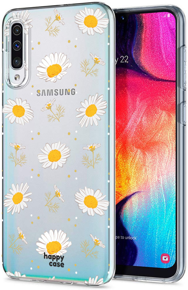 HappyCase Samsung Galaxy A50 Hoesje Flexibel TPU Bloemen Print afbeelding 5