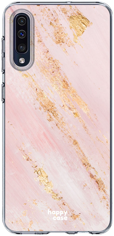 HappyCase Samsung Galaxy A50 Hoesje Flexibel TPU Pink Marmer Print afbeelding 1