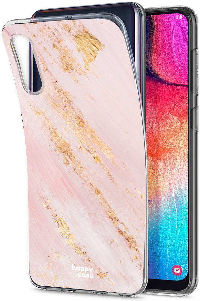 HappyCase Samsung Galaxy A50 Hoesje Flexibel TPU Pink Marmer Print afbeelding 6