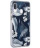 HappyCase Samsung Galaxy A40 Flexibel TPU Hoesje Blue Leaves Print