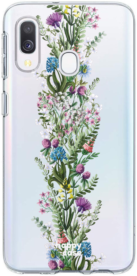 HappyCase Samsung Galaxy A40 Flexibel TPU Hoesje Floral Print afbeelding 1