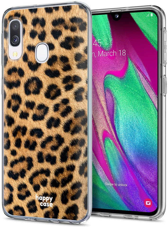 HappyCase Samsung Galaxy A40 Flexibel TPU Hoesje Wilde Panter Print afbeelding 2