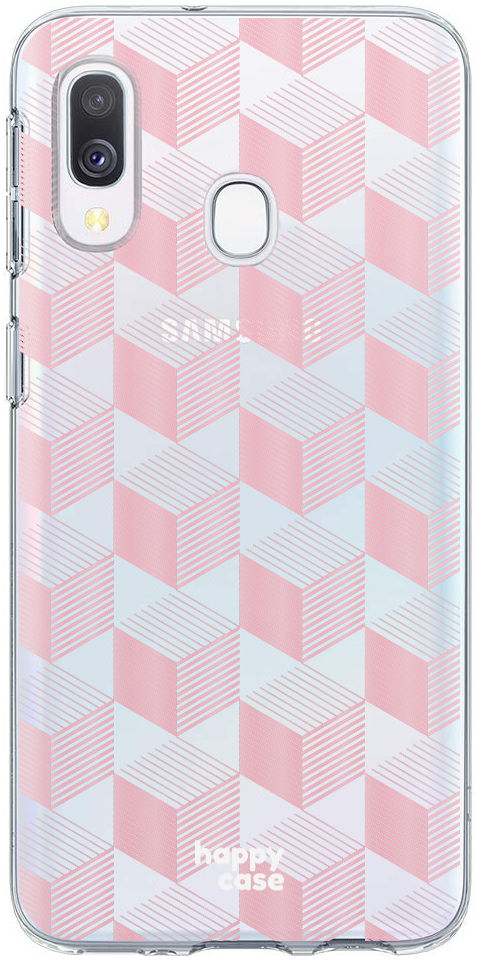 HappyCase Samsung Galaxy A40 Flexibel TPU Hoesje Blokjes Print afbeelding 1
