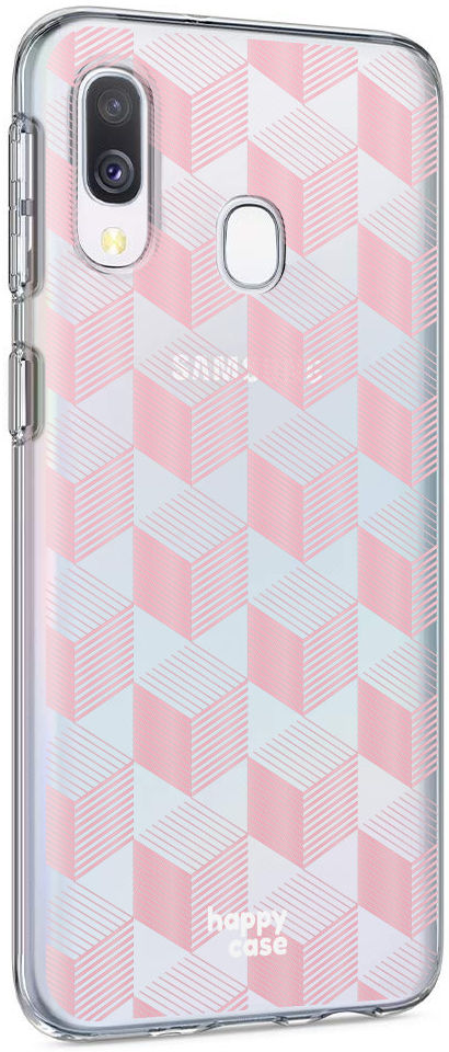 HappyCase Samsung Galaxy A40 Flexibel TPU Hoesje Blokjes Print afbeelding 5