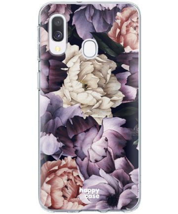 HappyCase Samsung Galaxy A40 Flexibel TPU Hoesje Flower Print Hoesjes
