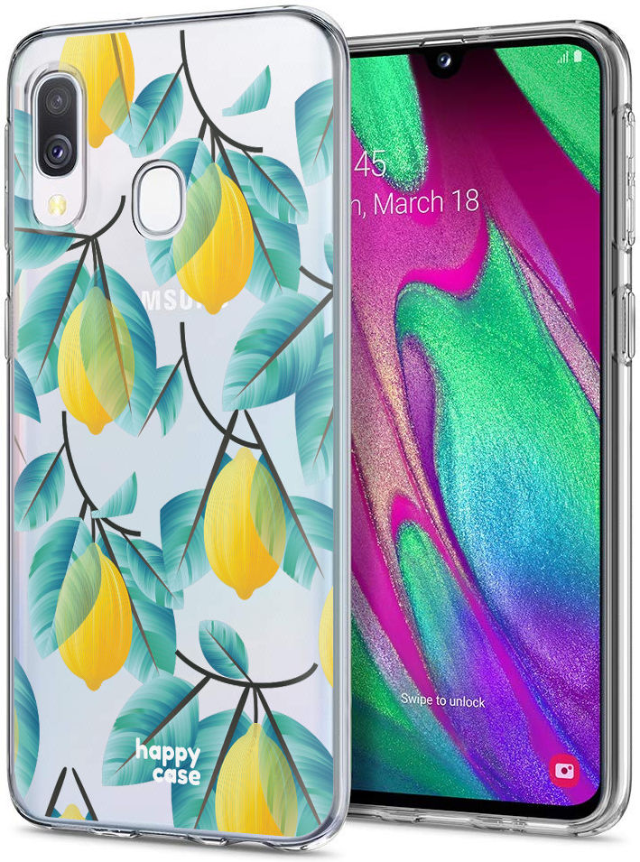 HappyCase Samsung Galaxy A40 Flexibel TPU Hoesje Citroen Print afbeelding 2