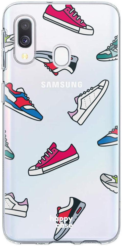 HappyCase Samsung Galaxy A40 Flexibel TPU Hoesje Sneaker Print afbeelding 1