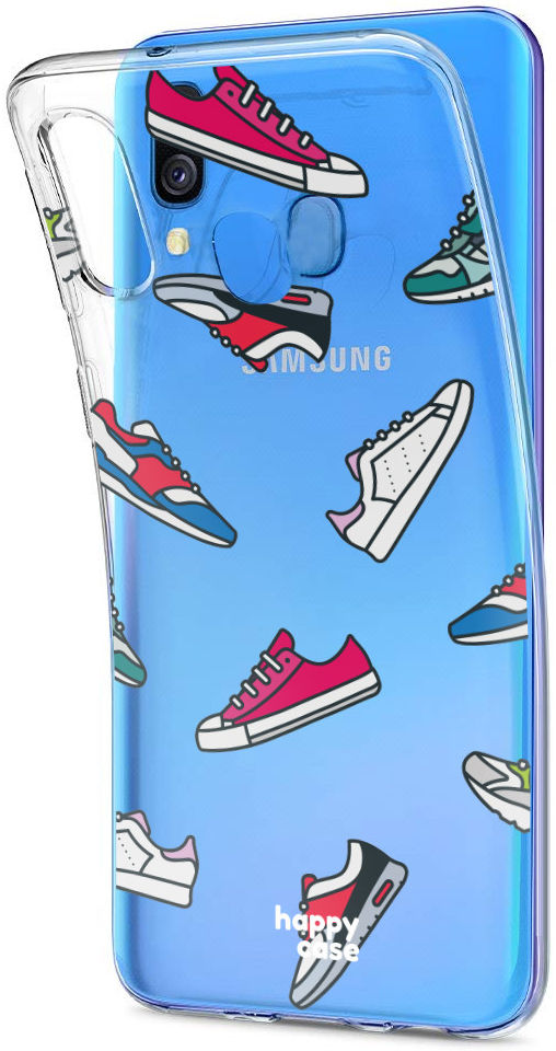 HappyCase Samsung Galaxy A40 Flexibel TPU Hoesje Sneaker Print afbeelding 4