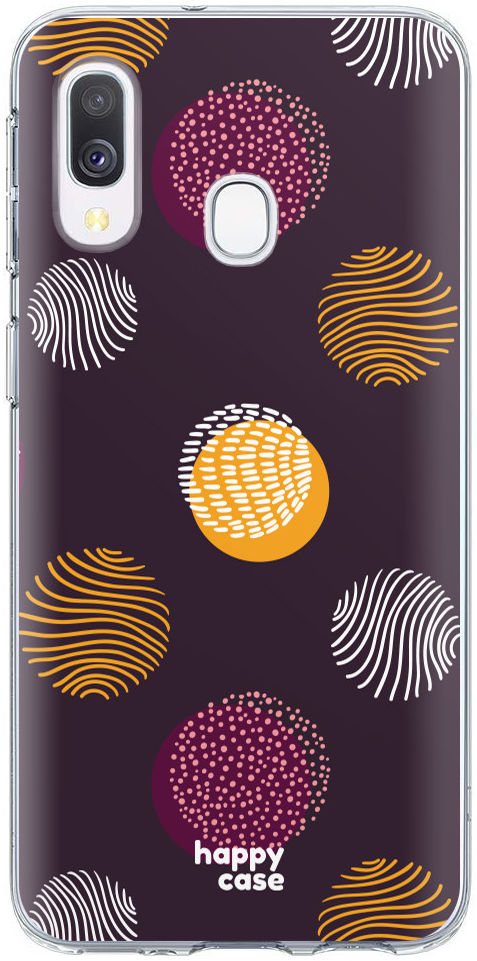 HappyCase Samsung Galaxy A40 Flexibel TPU Hoesje Cirkels Print afbeelding 1