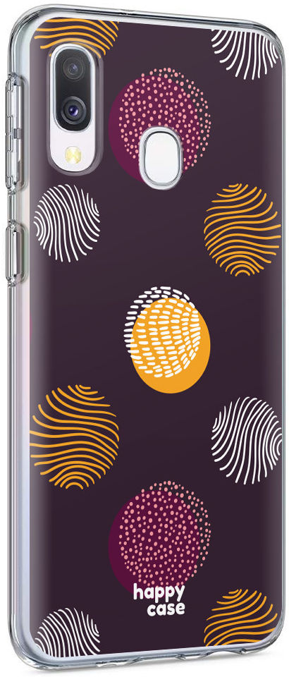 HappyCase Samsung Galaxy A40 Flexibel TPU Hoesje Cirkels Print afbeelding 5