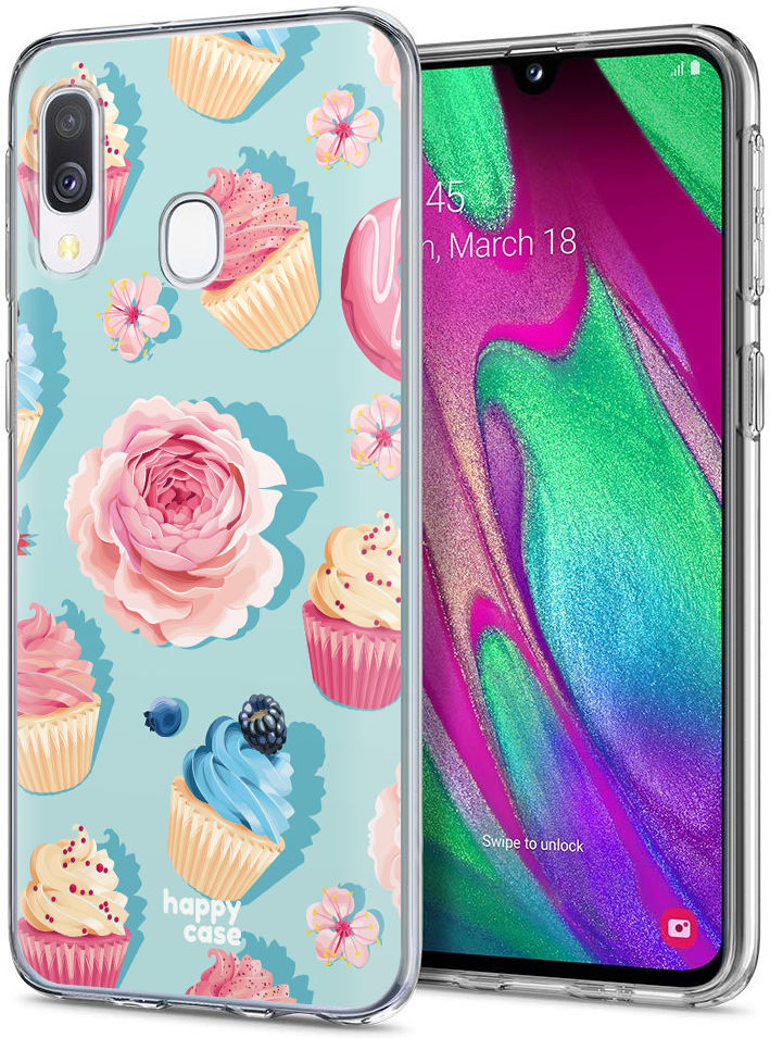 HappyCase Samsung Galaxy A40 Flexibel TPU Hoesje Toetjes Print afbeelding 2