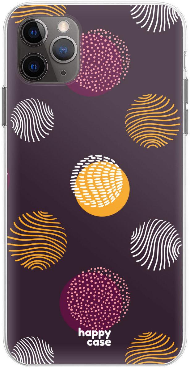 HappyCase iPhone 11 Pro Max Hoesje Flexibel TPU Cirkels Print afbeelding 5