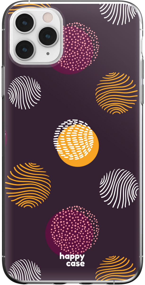 HappyCase iPhone 11 Pro Max Hoesje Flexibel TPU Cirkels Print afbeelding 1
