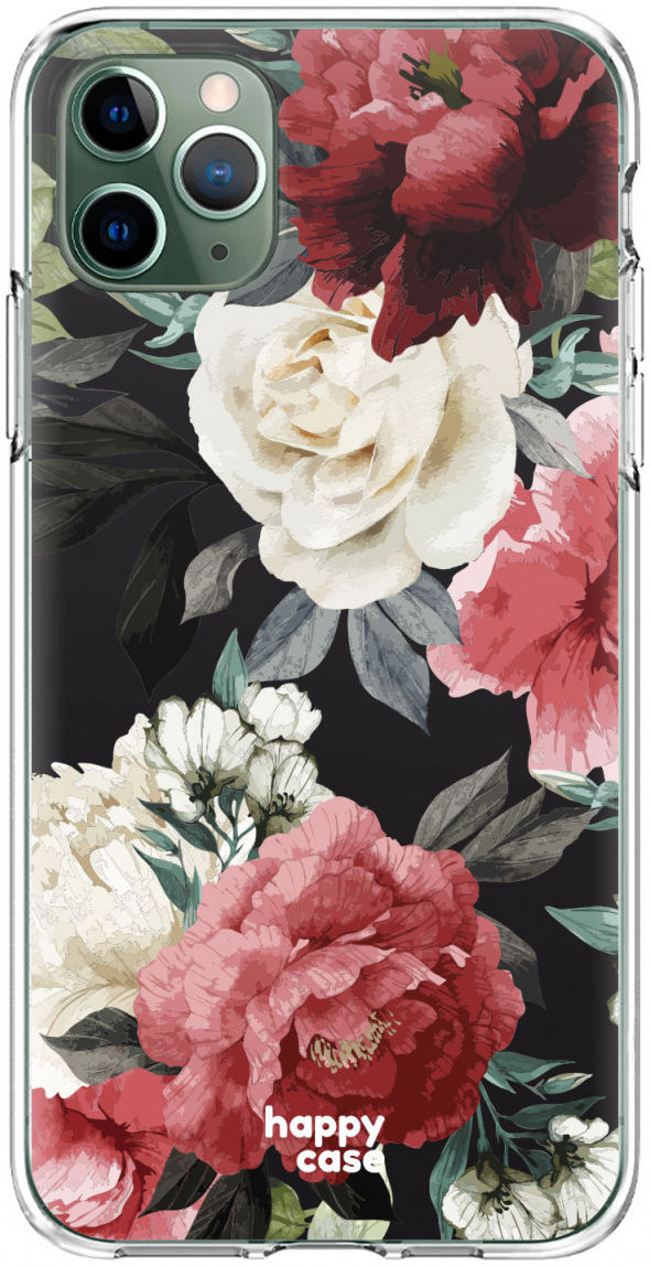 HappyCase iPhone 11 Pro Hoesje Flexibel TPU Rozen Print afbeelding 1